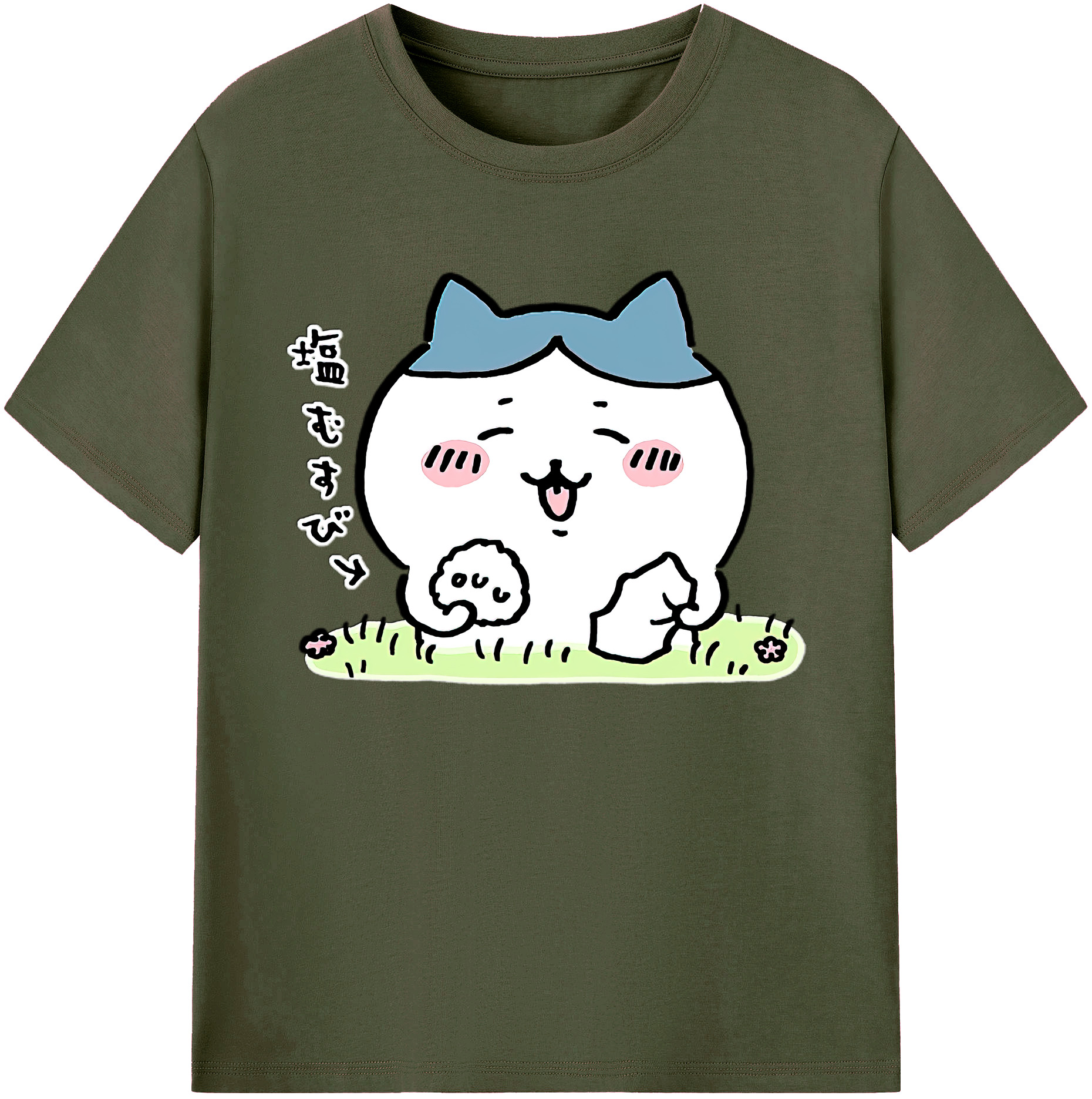 （画像用） ちいかわ ハチワレ Chii-kawa hachiware 綿100％ メンズ半袖Tシャツ｜肌触りやわらか＆通気性